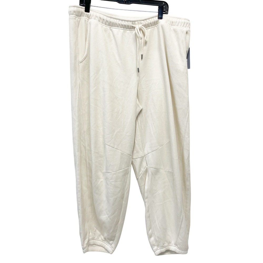 Universal Thread Women's Cream Fleece Drawstring Jogger Pants Size XXL